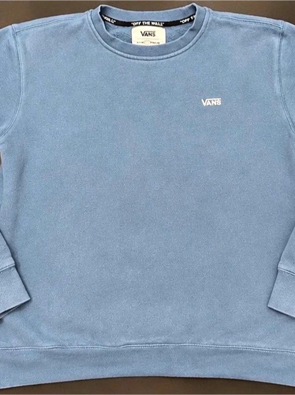 Vans ComfyCush Wash Pullover Crew Sweatshirt Blue Size Medium